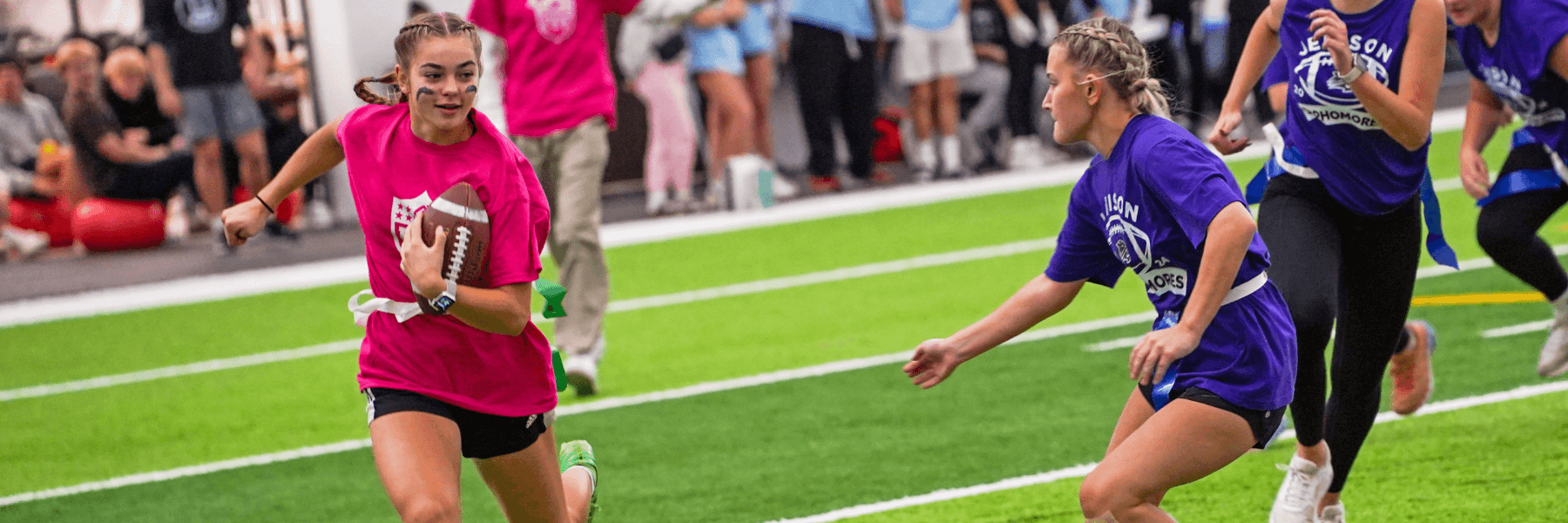 Girls playing Powder Puff